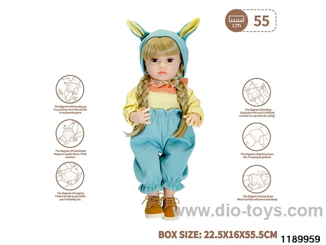 22 inch newborn simulation doll set