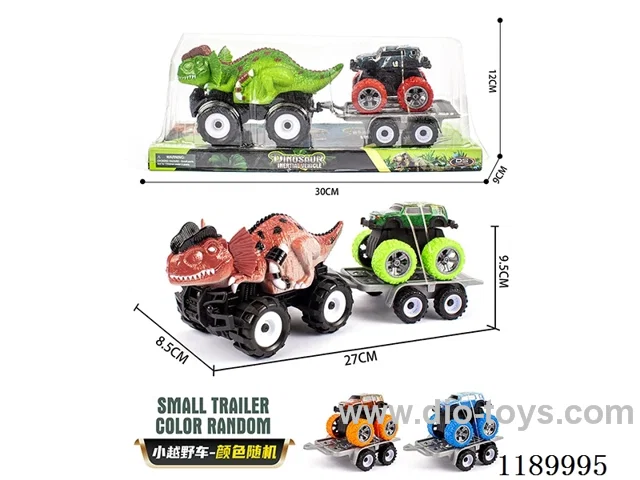 Inertia Offroad Double Crown Triceratops Trailer Pull Back Bigfoot Climbing Alloy Vehicle