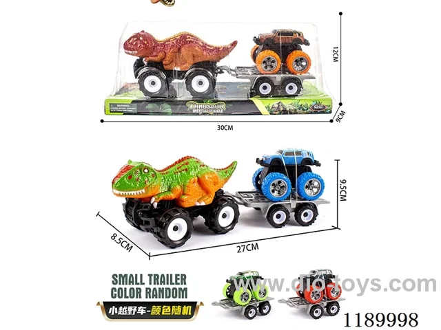 Inertia Offroad Velociraptor Trailer Pull Back Bigfoot Climbing Alloy Vehicle
