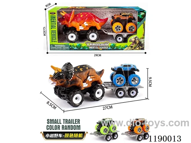 inertia off-road triceratops trailer pull back big foot climbing alloy car
