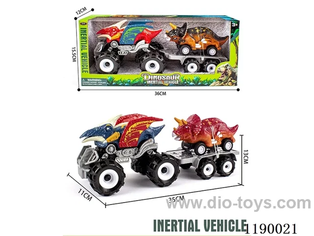 Inertia Bigfoot Pterodactyl Vehicle towing Inertia Flatland Triceratops Vehicle