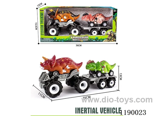 Inertia Bigfoot Triceratops towing Inertia Flatland Double Crown Dragon Vehicle