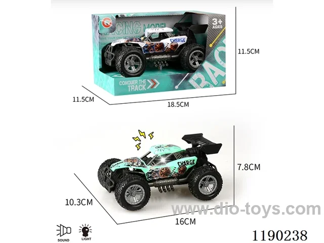 Light and sound inertia single-seater skeleton pack injection wheel buggy