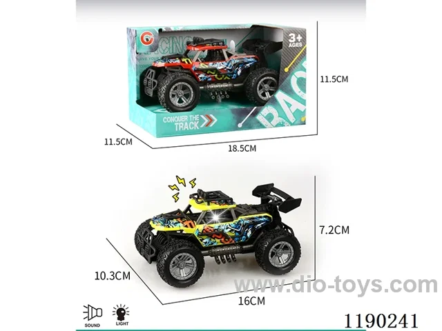 Light and sound inertia two-seater skeleton pack injection wheel buggy