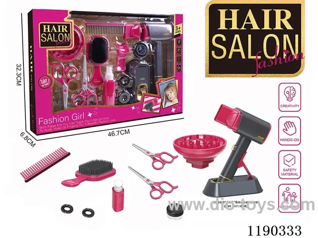 Electric Lighting Simulation Hairdressing Set with Blow Dryer 13 Piece Set