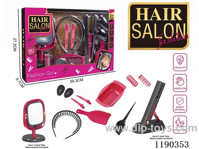 Electric Simulation Hairdressing Set (13pcs with Makeup Mirror)