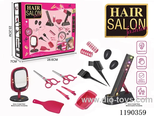 Electric Hairdressing Simulation Set (17-piece Set with Mirror)