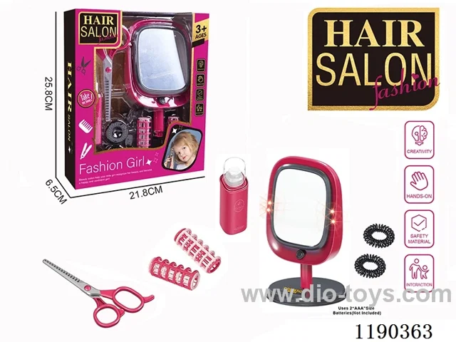 Electric Hairdressing Simulation Set (8-piece Set with Mirror)