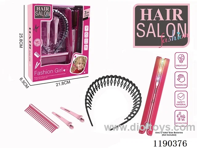 Electric Hairdressing Simulation Set with Hair Straightener 5-Piece Set