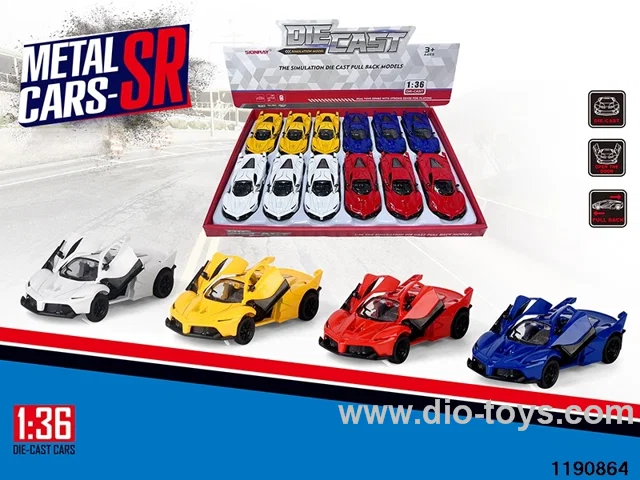 1:36 alloy pull back car