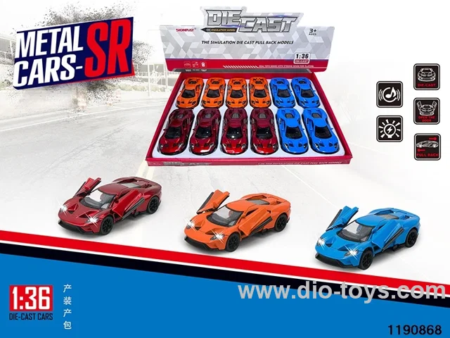 1:36 alloy pull back car W L/M