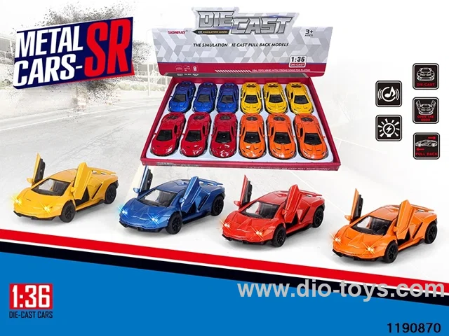 1:36 alloy pull back car W L/M