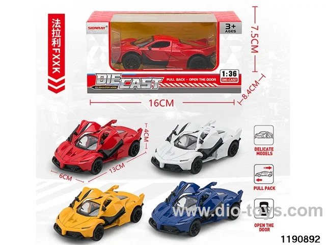 1:36 alloy pull back car