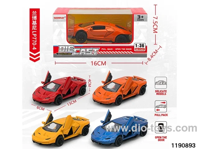 1:36 alloy pull back car