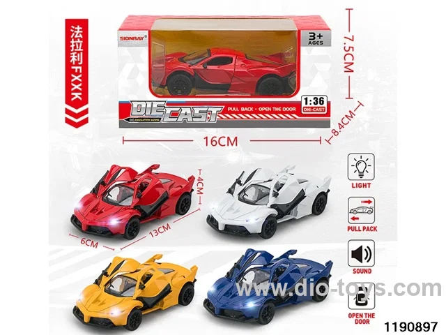 1:36 alloy pull back car