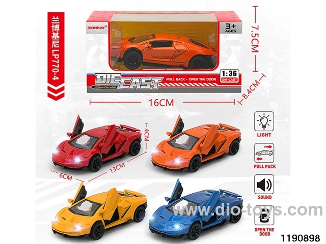1:36 alloy pull back car