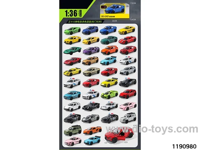 1:36 alloy pull back car