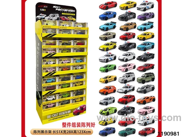 1:36 alloy pull back car W L/M