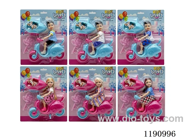 6 Mixed 5.5inch Solid Dolls + Accessories