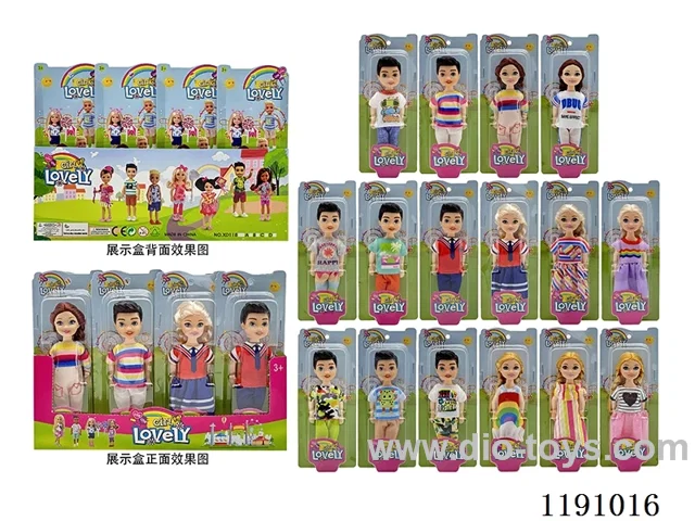 16 Mixed 5.5” Solid Dolls