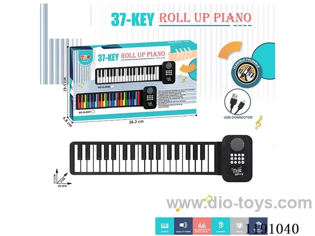 37 Keys Black & White Silicone with USB Cable