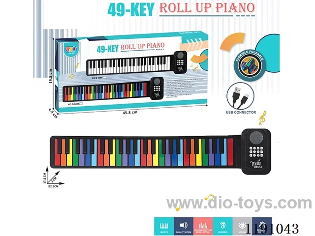 49 Keys Rainbow Silicone Piano w/USB Cable