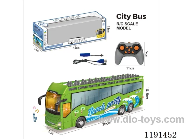 1:24 2.4G 9ch rc bus W L/M included battery