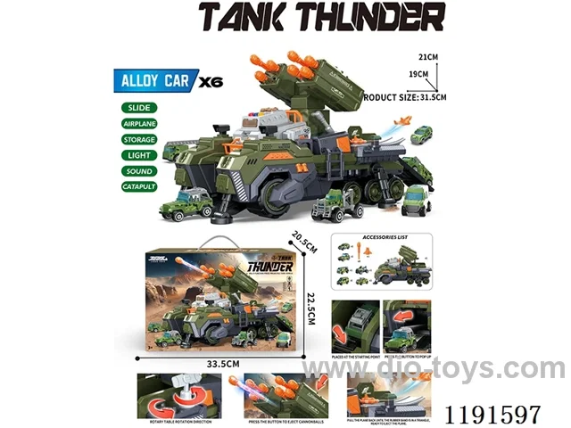 Inertial Stowage Tank + Ejection Orbital Rocket W L/M/6 alloy cars included 3*AG13