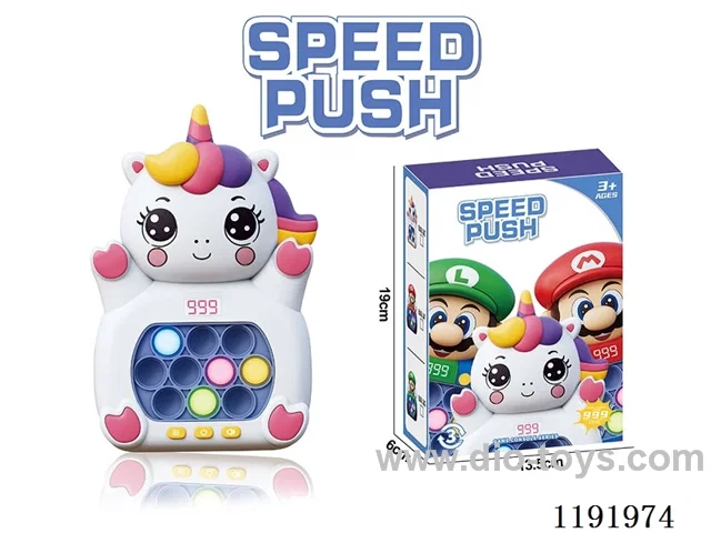 Breakout Speed Push Toys (without LCD Unicorn) W L/M not included 3*AAA