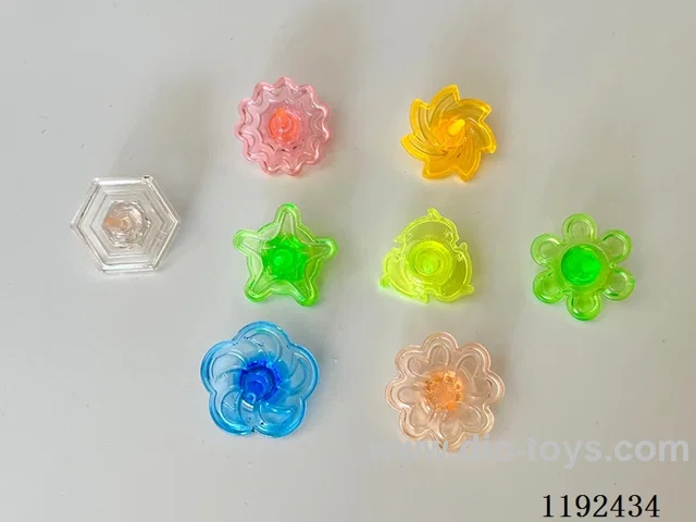 Eight clear flower spinners