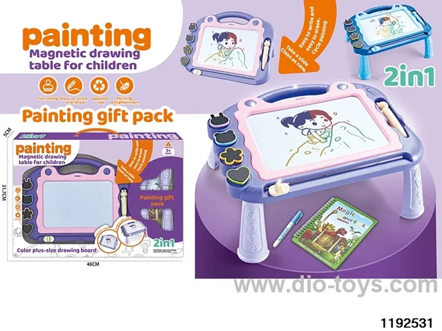 Colourful drawing table