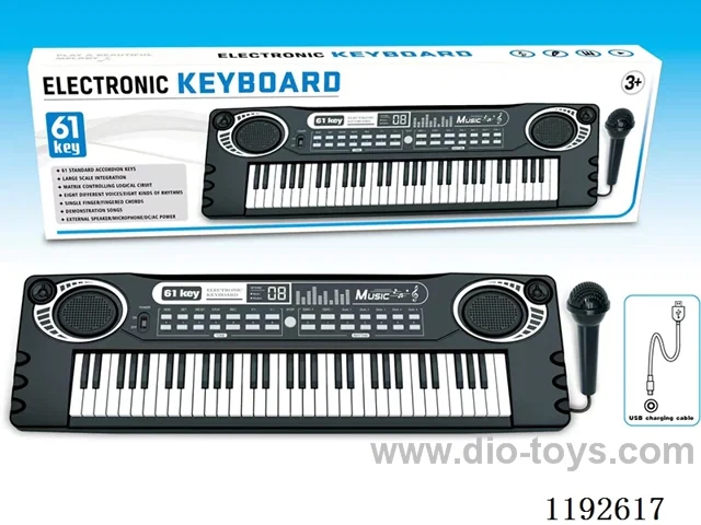 61 Keys Multifunctional Electronic Piano (with Microphone, USB Cable)