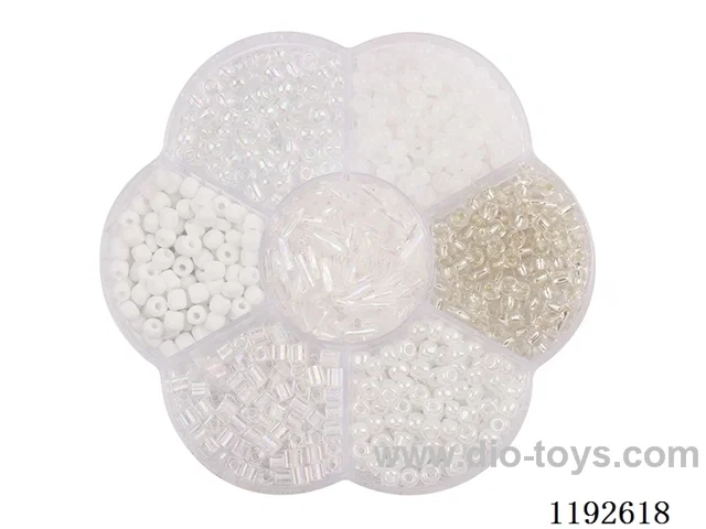 DIY Jewelry Set(Rice beads + tube beads + thread (7 compartments))