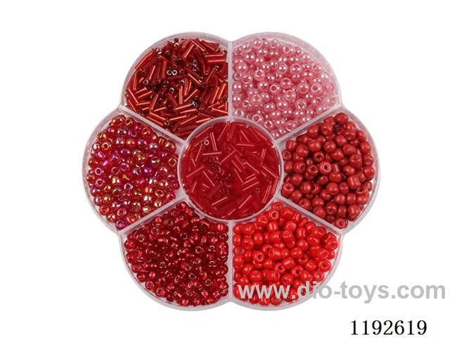 DIY Jewelry Set(Rice beads + tube beads + thread (7 compartments))