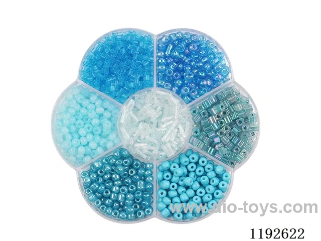 DIY Jewelry Set(Rice Beads + Tube Beads + Thread (7 compartments))