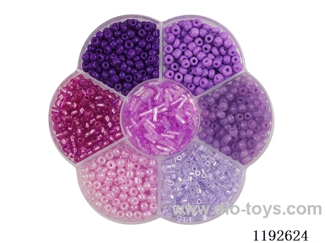 DIY Jewelry Set(Rice Beads + Tube Beads + Thread (7 compartments))