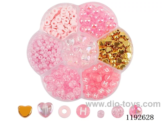 DIY Jewelry Set(Rice beads + soft ceramic + spacer beads + coloured beads + thread (7 compartments))
