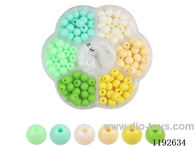 DIY Jewelry Set(8cc round beads + wire (7pcs))