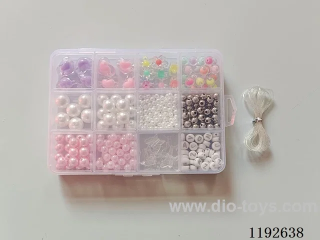 DIY Jewelry Set(Pearls + letter beads + coloured beads + thread (12 compartments))