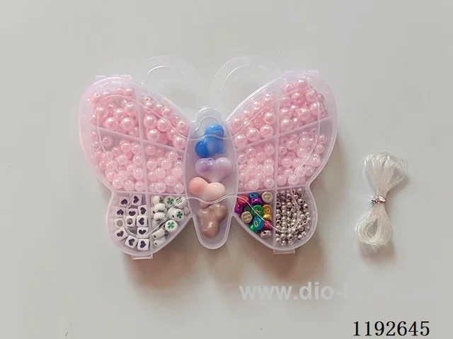 DIY Jewelry Set(4cm round beads + 6/8cm pearls + coloured beads + letter beads + wire)