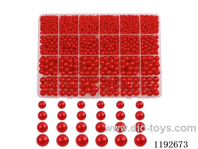DIY Jewelry Set(4/6/8/10cm pearl + thread (24 compartments))
