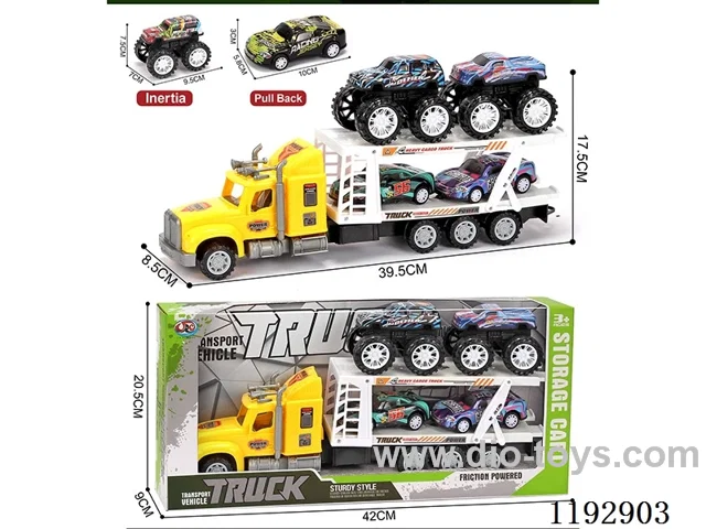 Trailer loading 2PCS Inertia 2PCS pull back tin bike