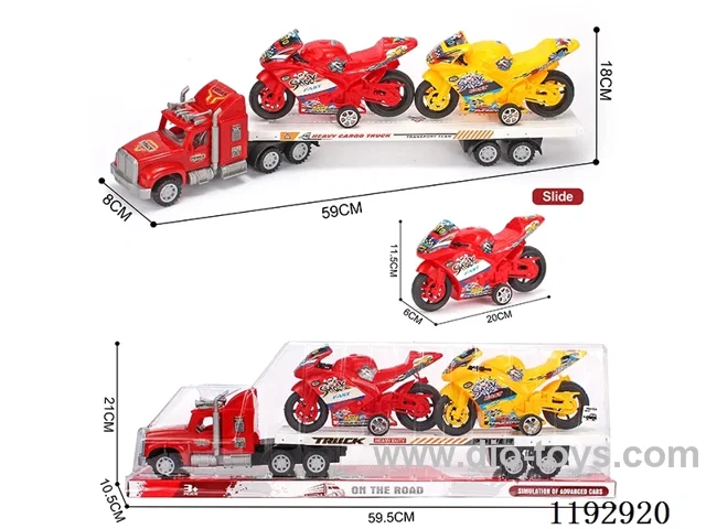 Trailer with 2PCS inertia motorbike