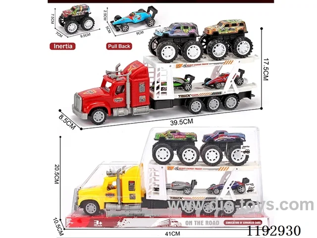Tractor loaded 2PCS Inertia trolley 2PCS pull back trolley