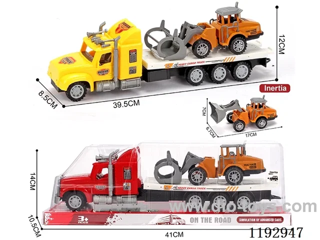 Trailer with 1PCS inertia construction vehicle