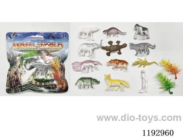 Set of 12 Solid Dinosaurs