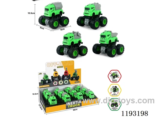 Dual Inertia Swing Stunt Tumbling Big Wheel Sanitation Vehicle