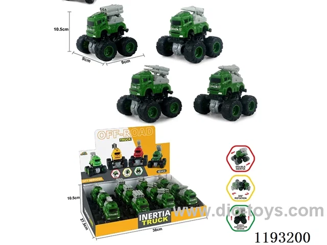 Dual Inertia Swing Stunt Tumbling Big Wheel Military Vehicle