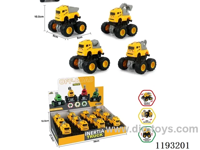 Double inertia swing stunt tumbling big wheel engineering vehicle
