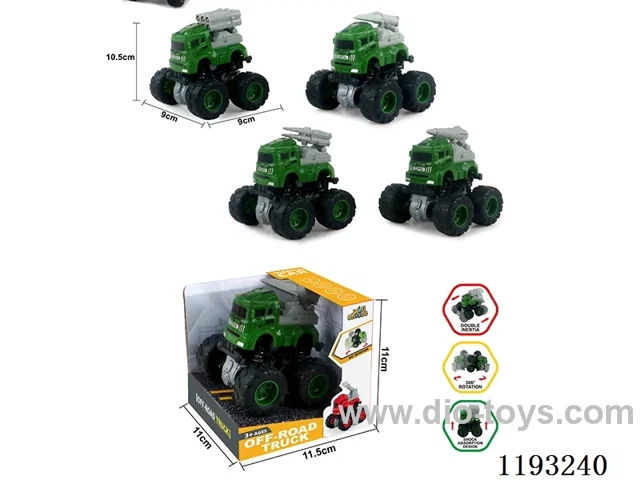 Double Inertia Swing Stunt Tumbling Big Wheel Military Vehicle